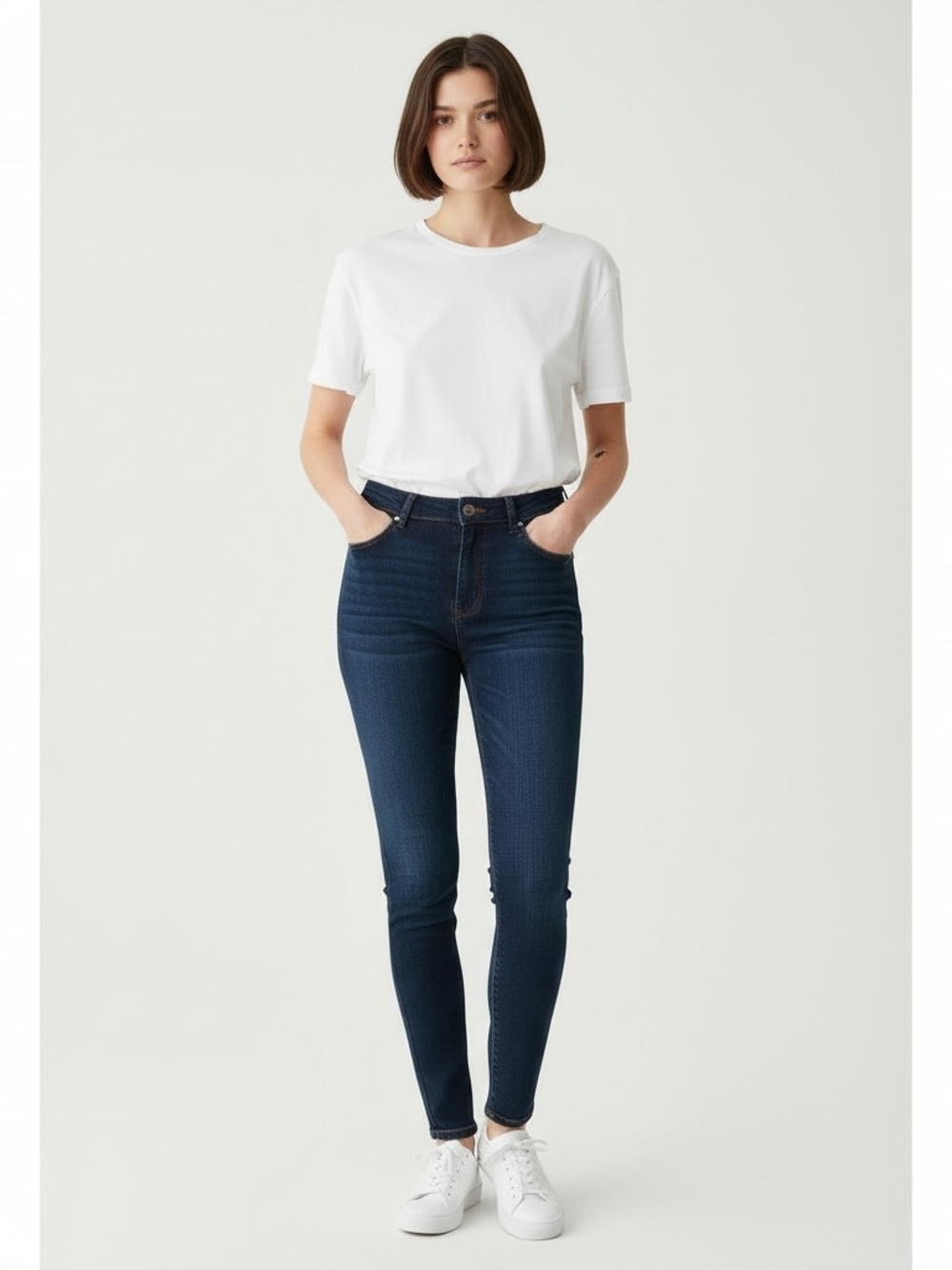 Frame Le High Skinny Blue Denim Jeans Sz 26
